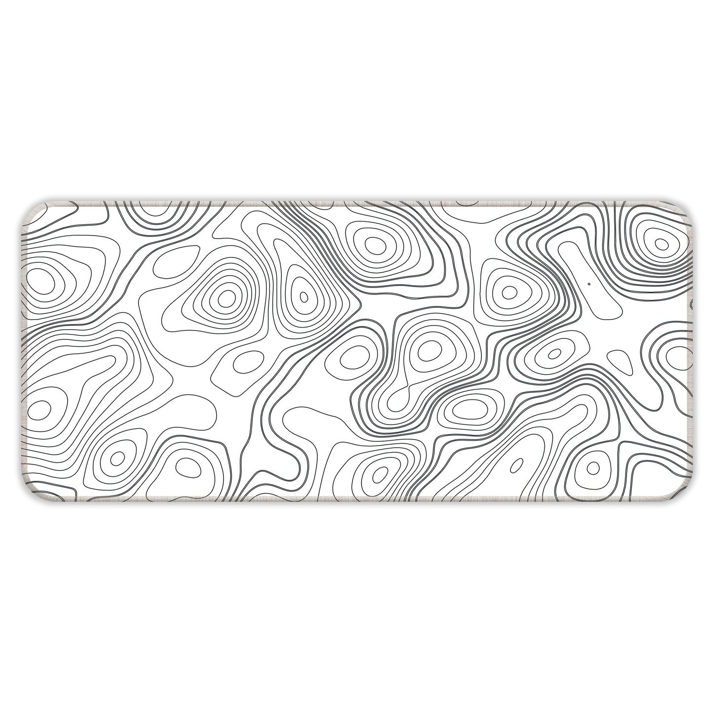 White Topography - XL Mousepad