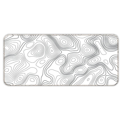 White Topography - XL Mousepad