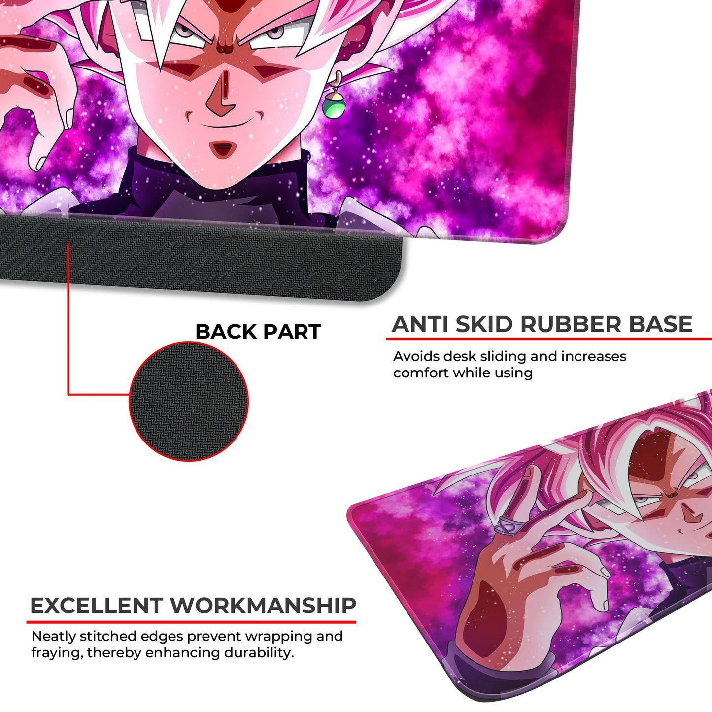 DBZ - Goku Black - SSJ Rose - XXL Mousepad