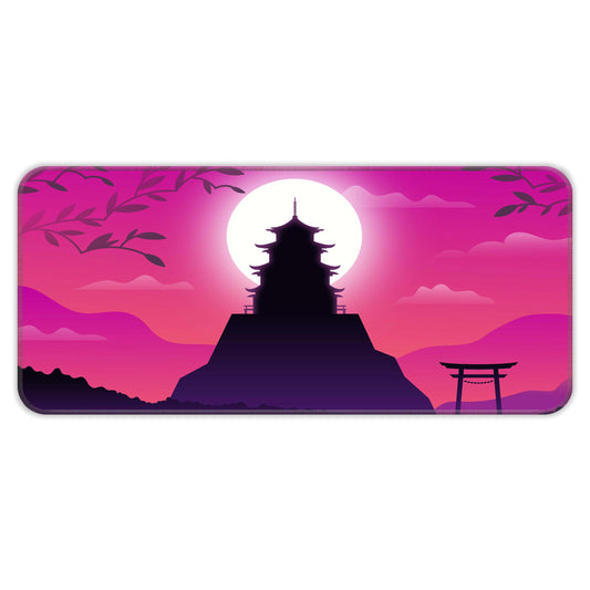 Pink Japanese Temple - XL Mousepad