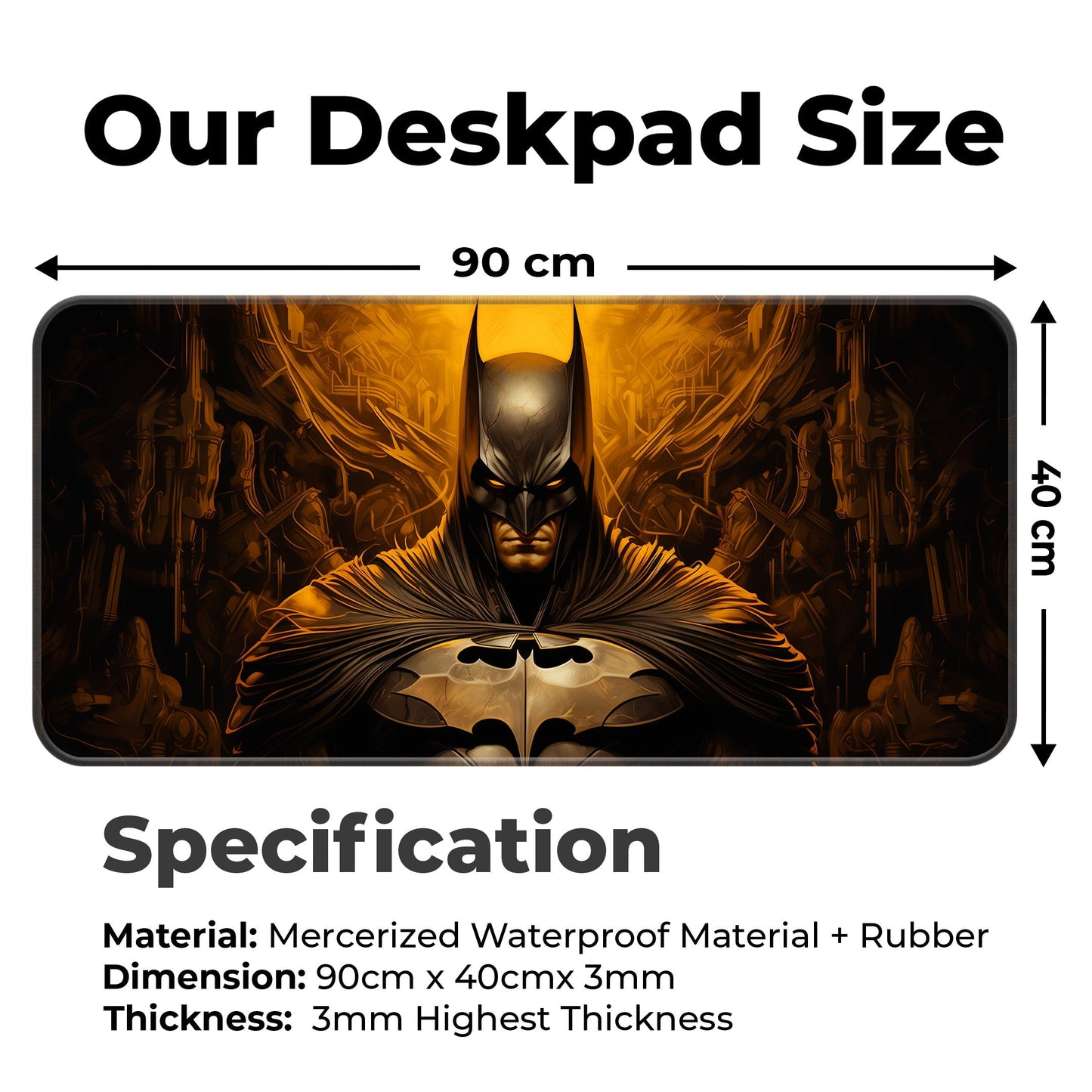 Golden Batman - XXL Mousepad