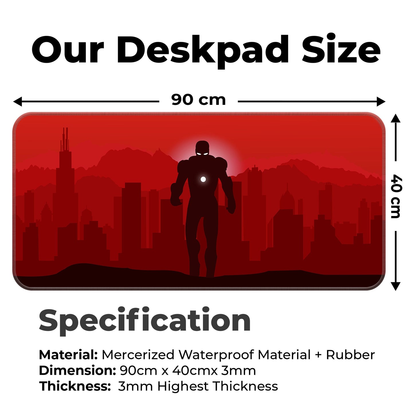 Ironman Red - XXL Mousepad
