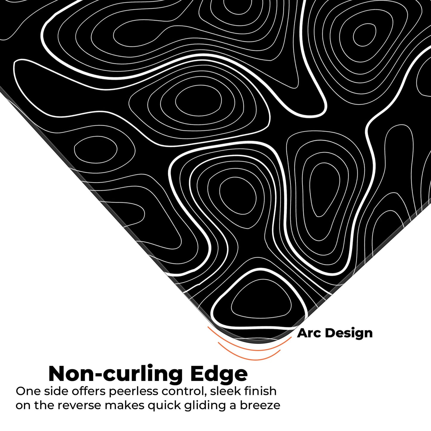 Black Topography - E-XL Mousepad