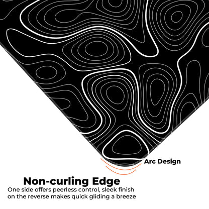 Black Topography - E-XL Mousepad