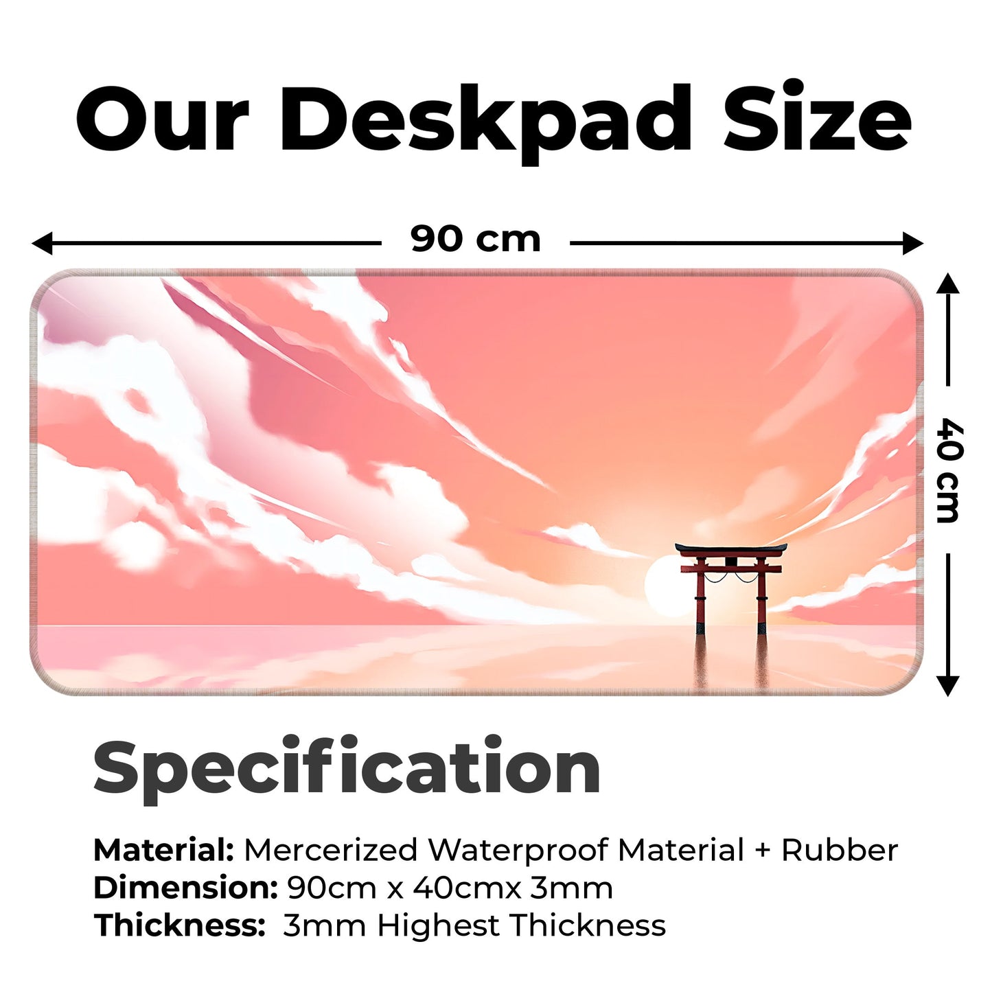 Tori Gate - Sunset - XXL Mousepad