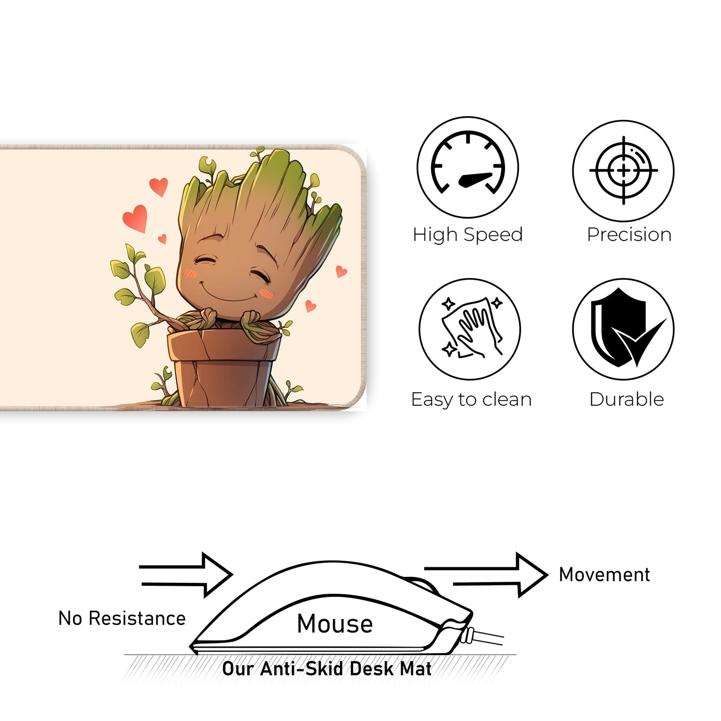 Cute Groot - XL Mousepad