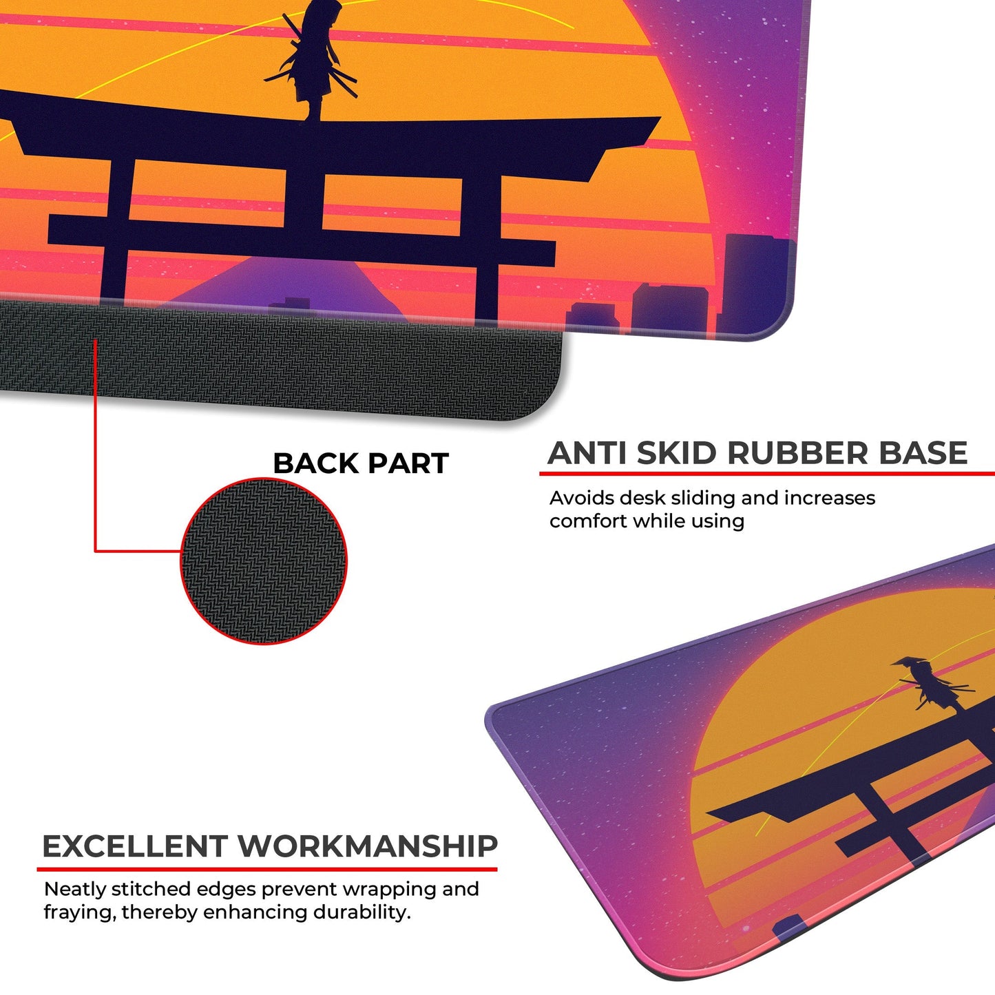 Tori Gate Abstract - E-XL Mousepad