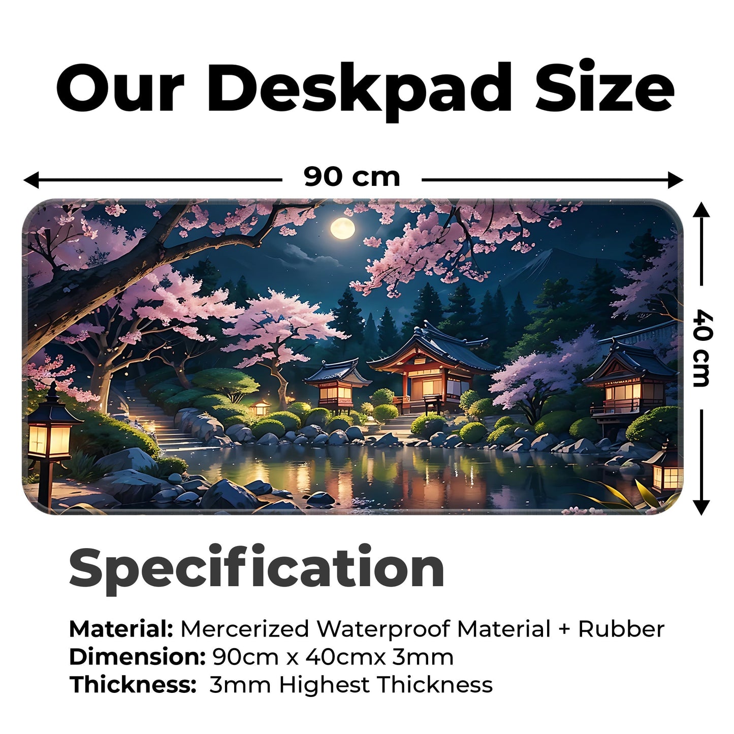 Japanese Festive Night - XXL Mousepad
