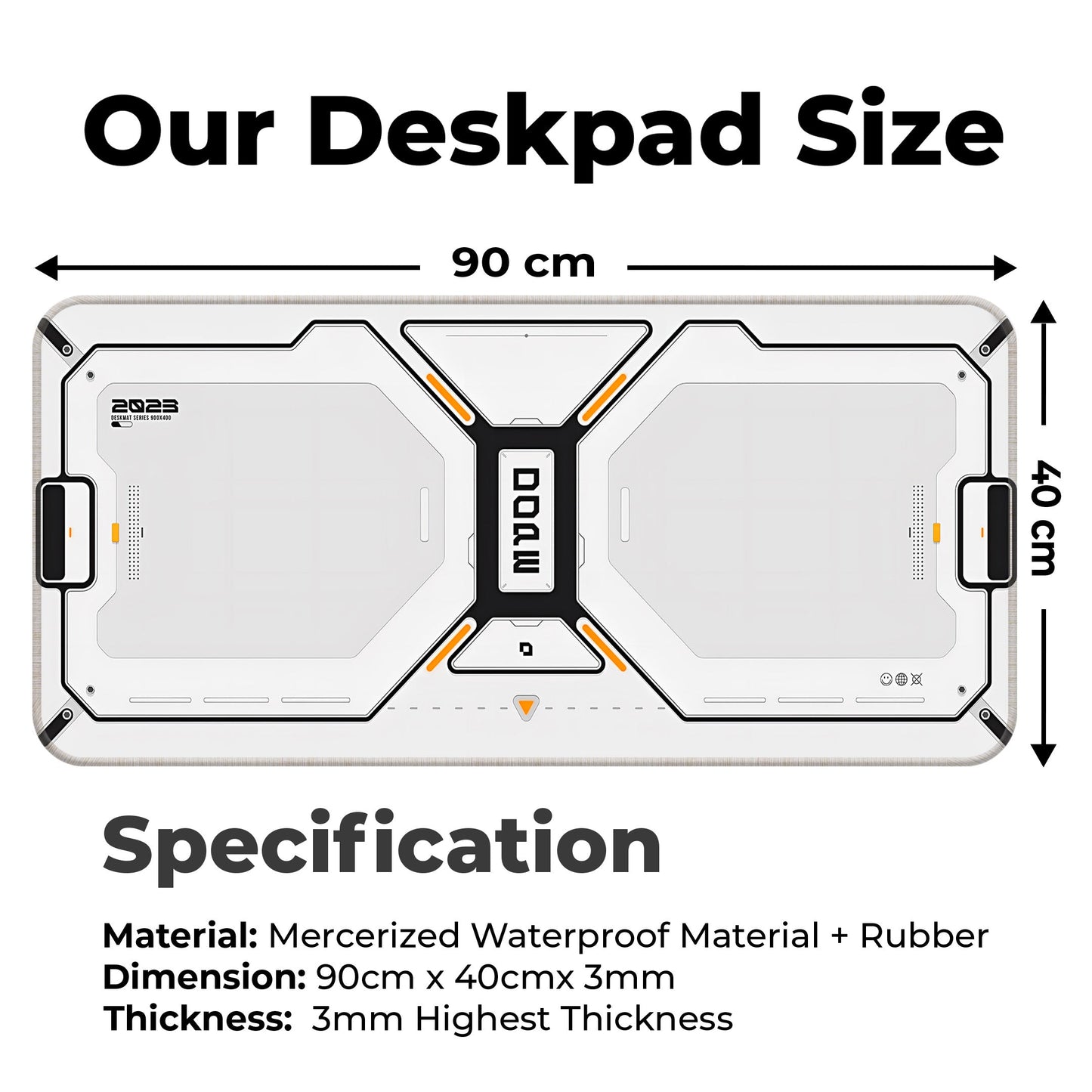 Dope Pattern - White - XXL Mousepad