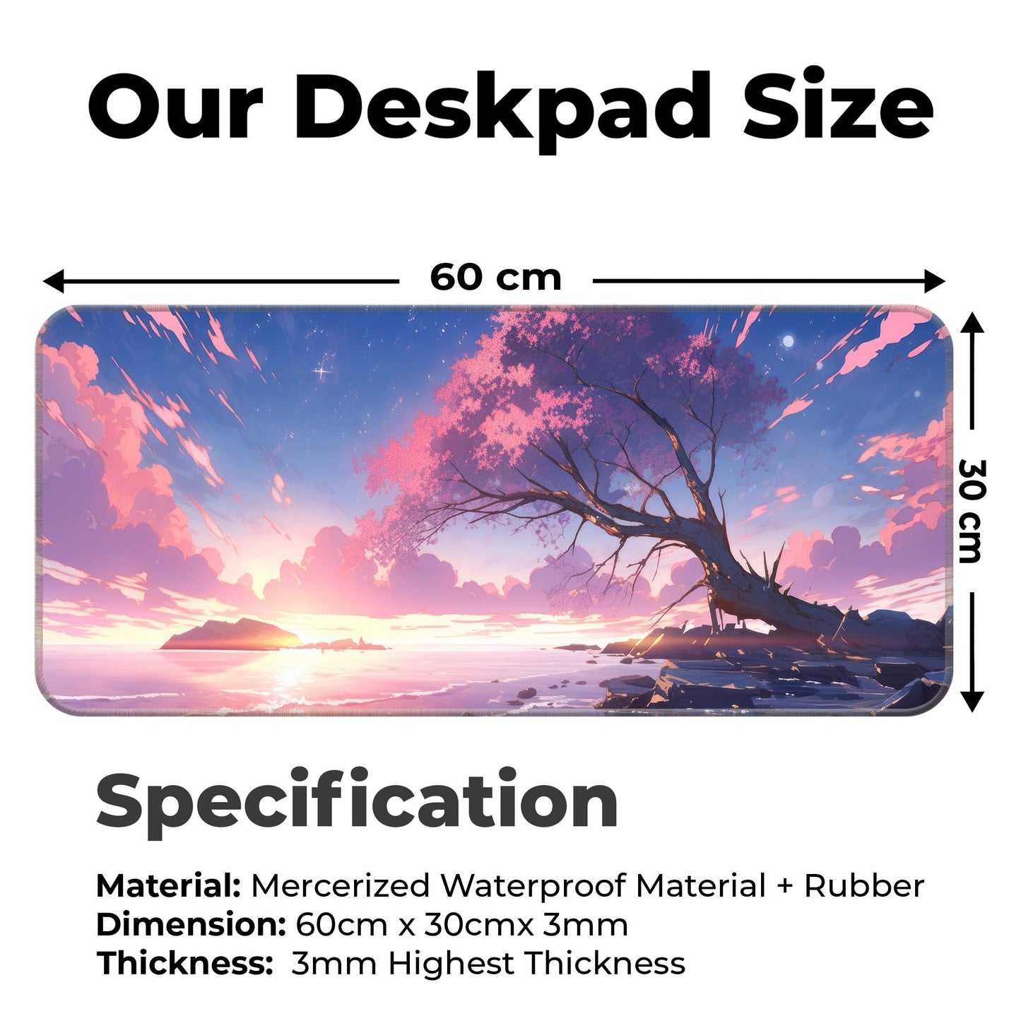 Sakura Sunset Abstract - XL Mousepad