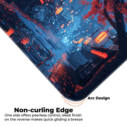 Japanese Night City - E-XL Mousepad