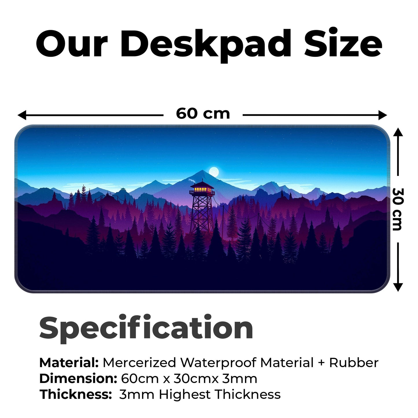 Mountains Abstract - XL Mousepad