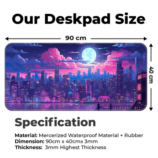 Midnight City Abstract - XXL Mousepad