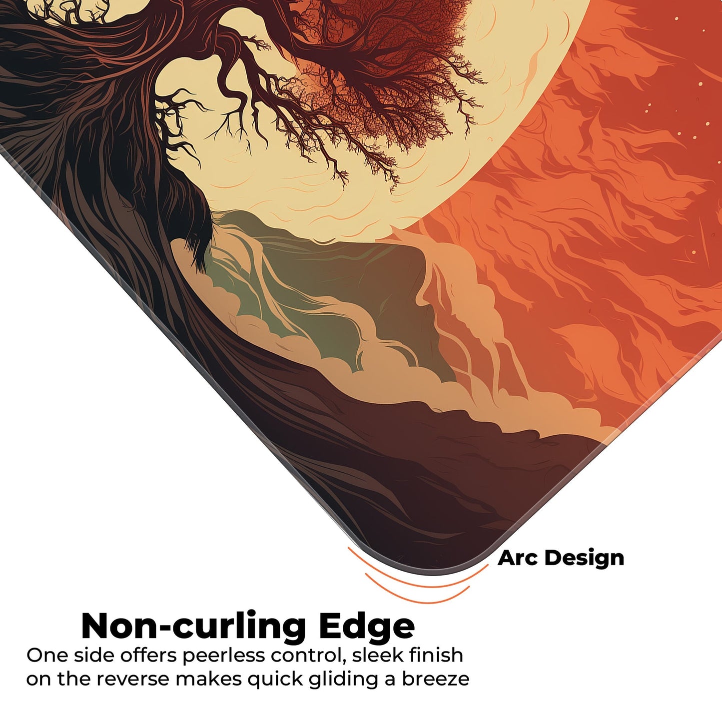 Red Tree Abstract - E-XL Mousepad