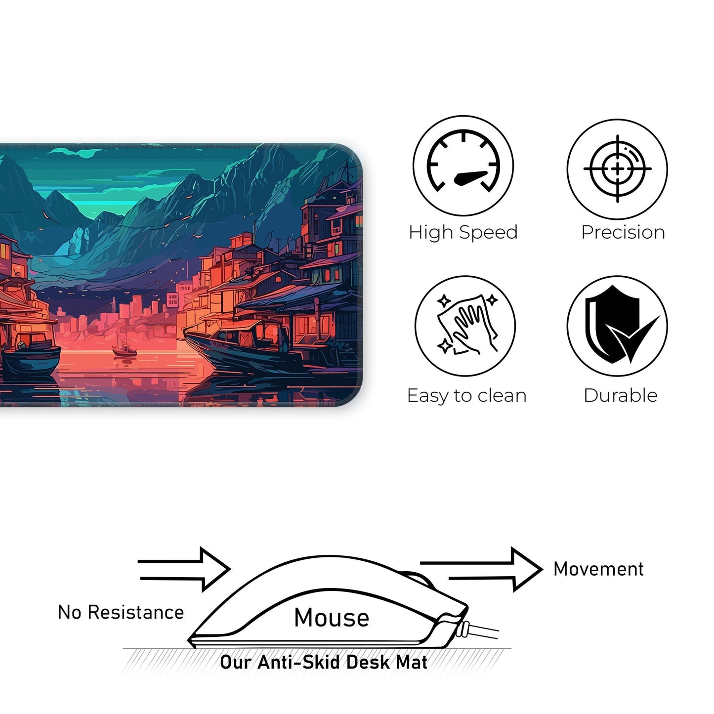 River Night City - E-XL Mousepad