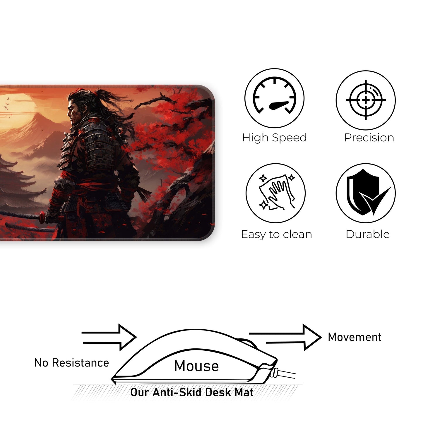 Japanese Samurai - XXL Mousepad