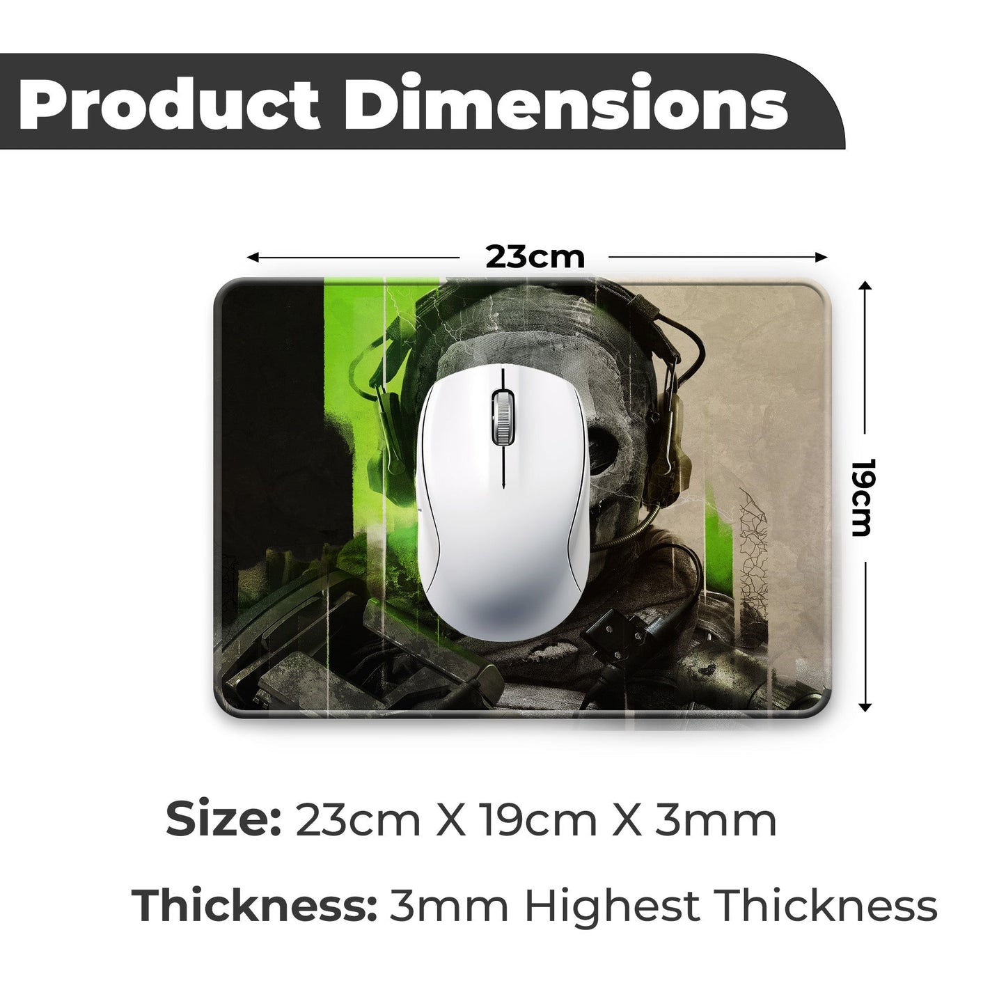 Ghost  - S Size Mousepad