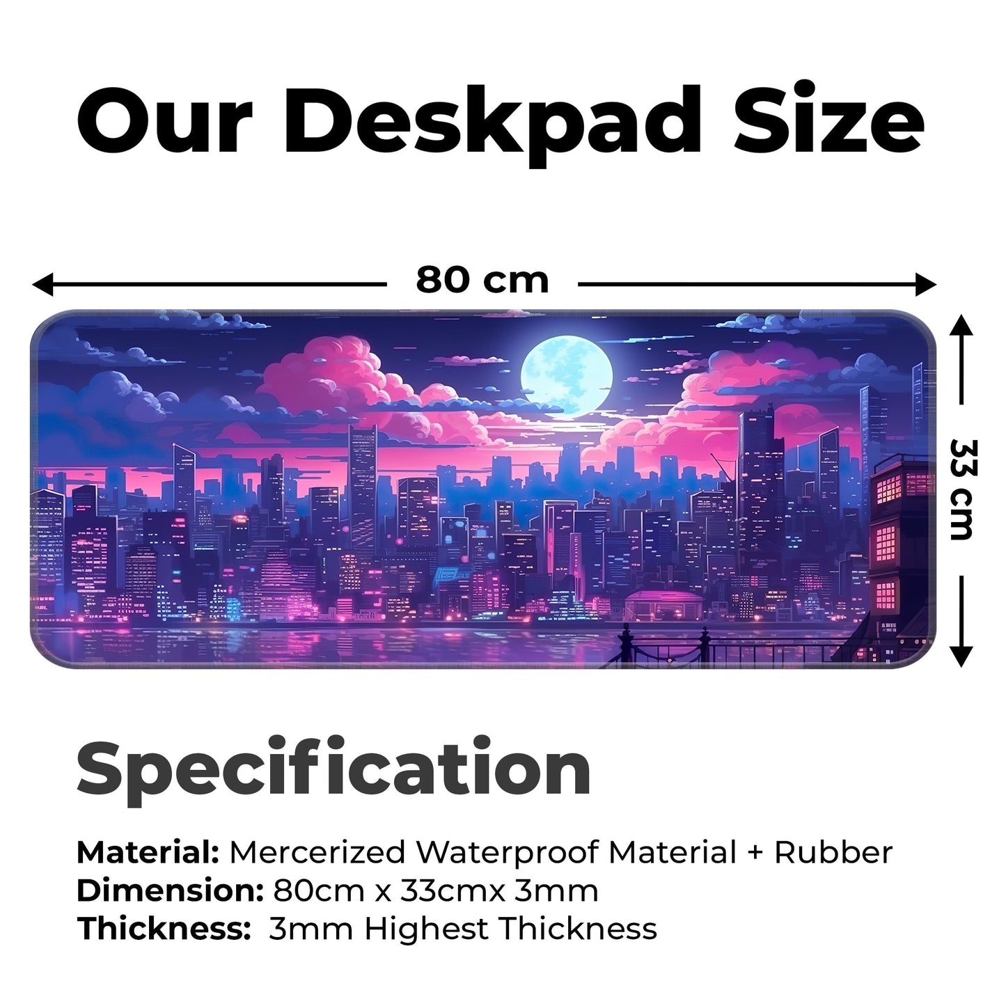 Midnight City Abstract - E-XL Mousepad