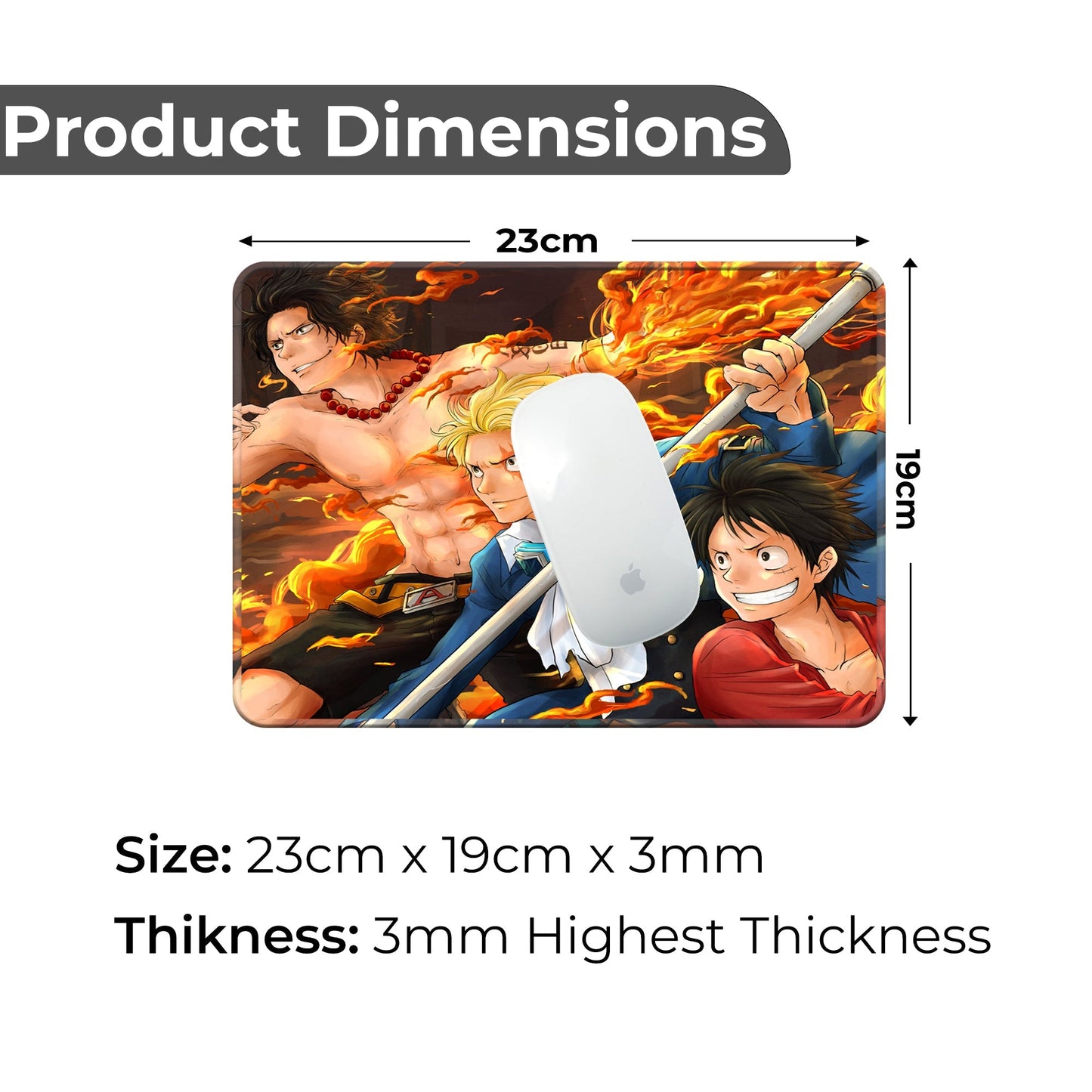 Luffy, Ace and Sabo - S Size Mousepad