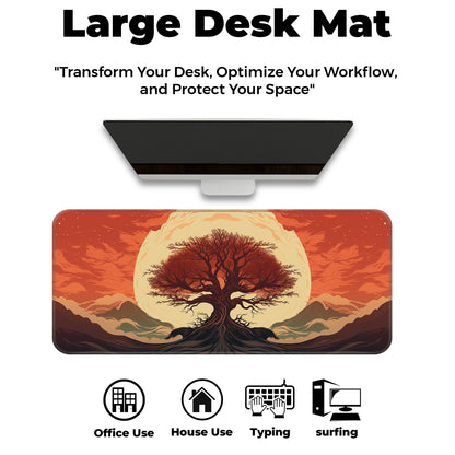 Red Tree Abstract - XL Mousepad