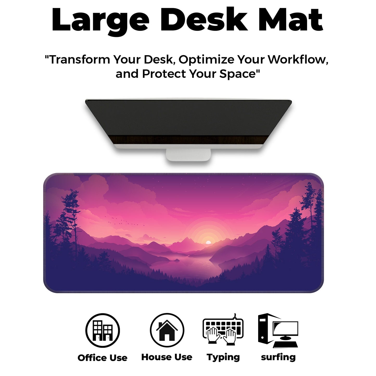 Pink Sunset - XL Mousepad