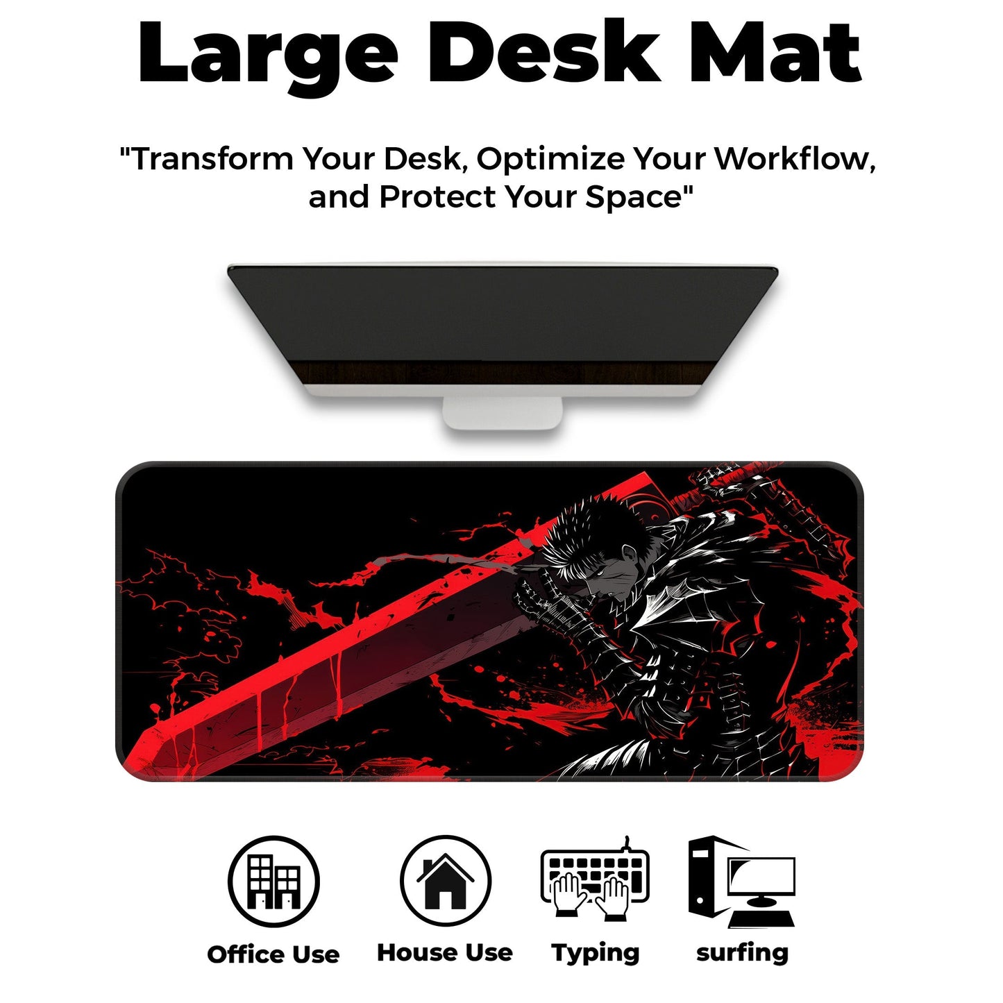 Berserk - Guts - E-XL Mousepad