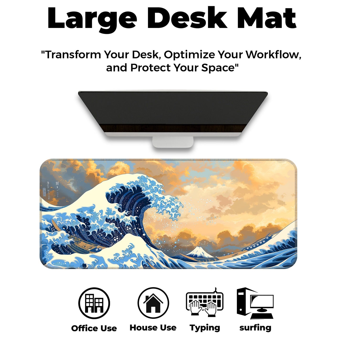 Sea Waves Abstract - E-XL Mousepad