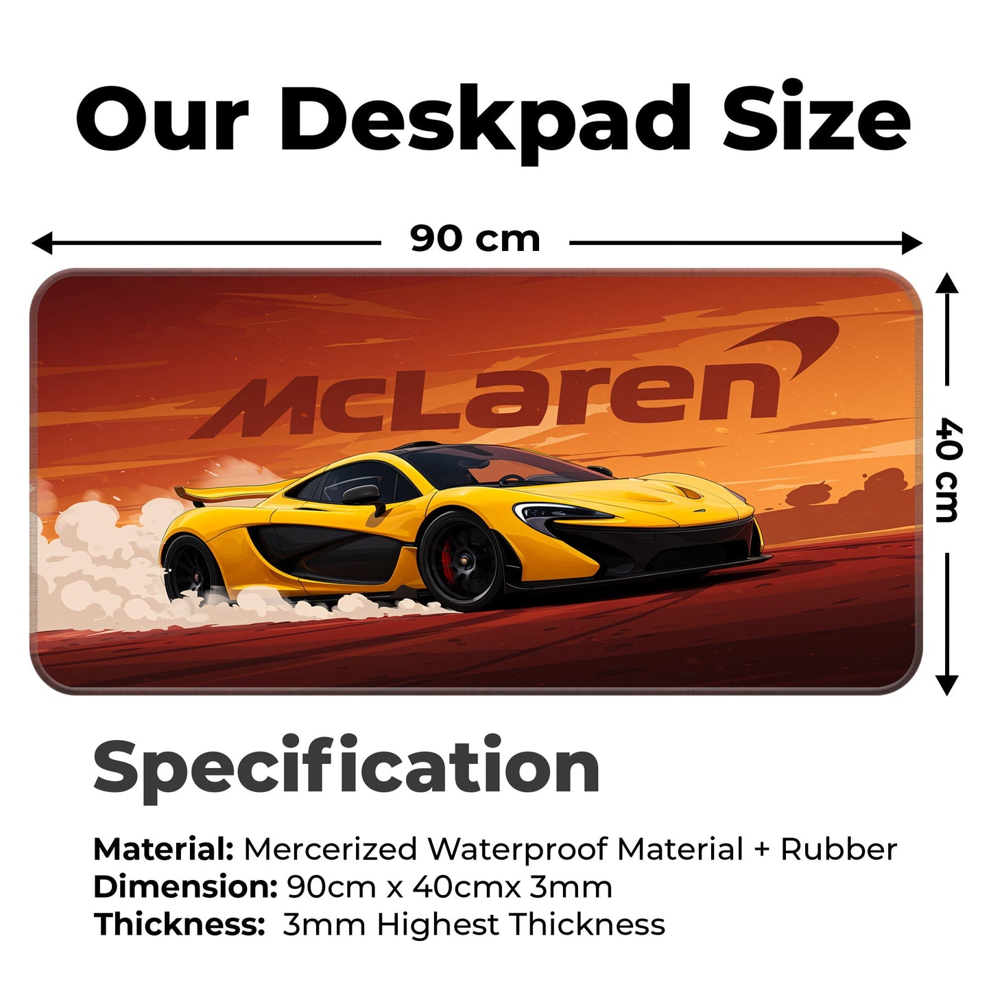 McLaren P1 - XXL Mousepad