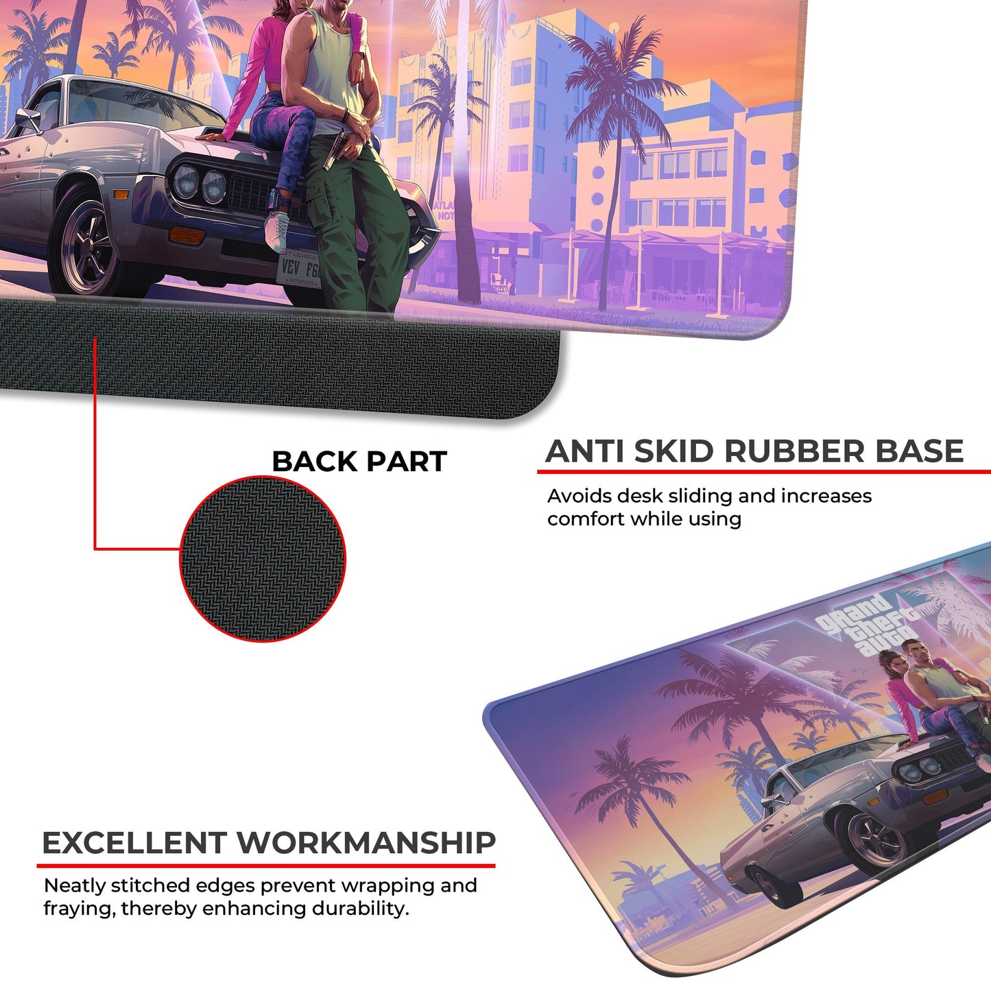GTA VI - III - XL Mousepad