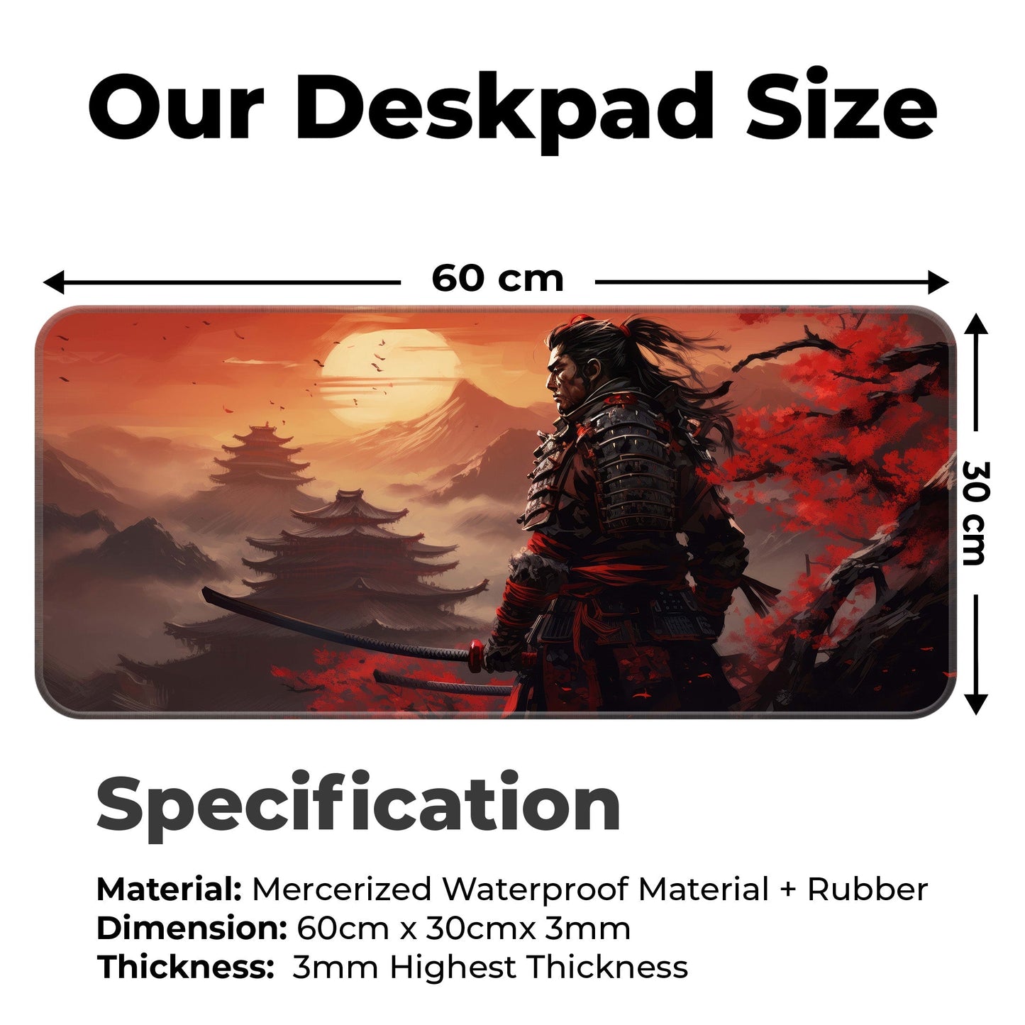 Japanese Samurai - XL Mousepad