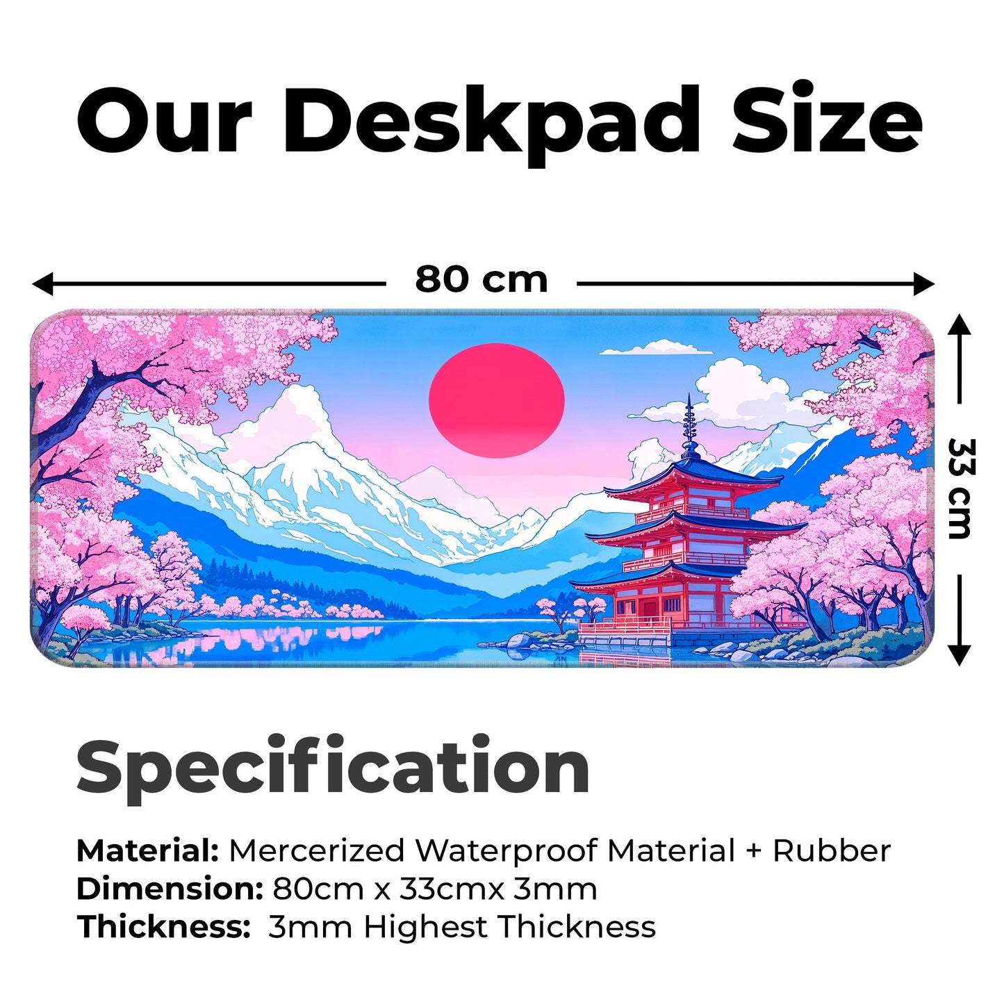 Japanese Temple - E-XL Mousepad
