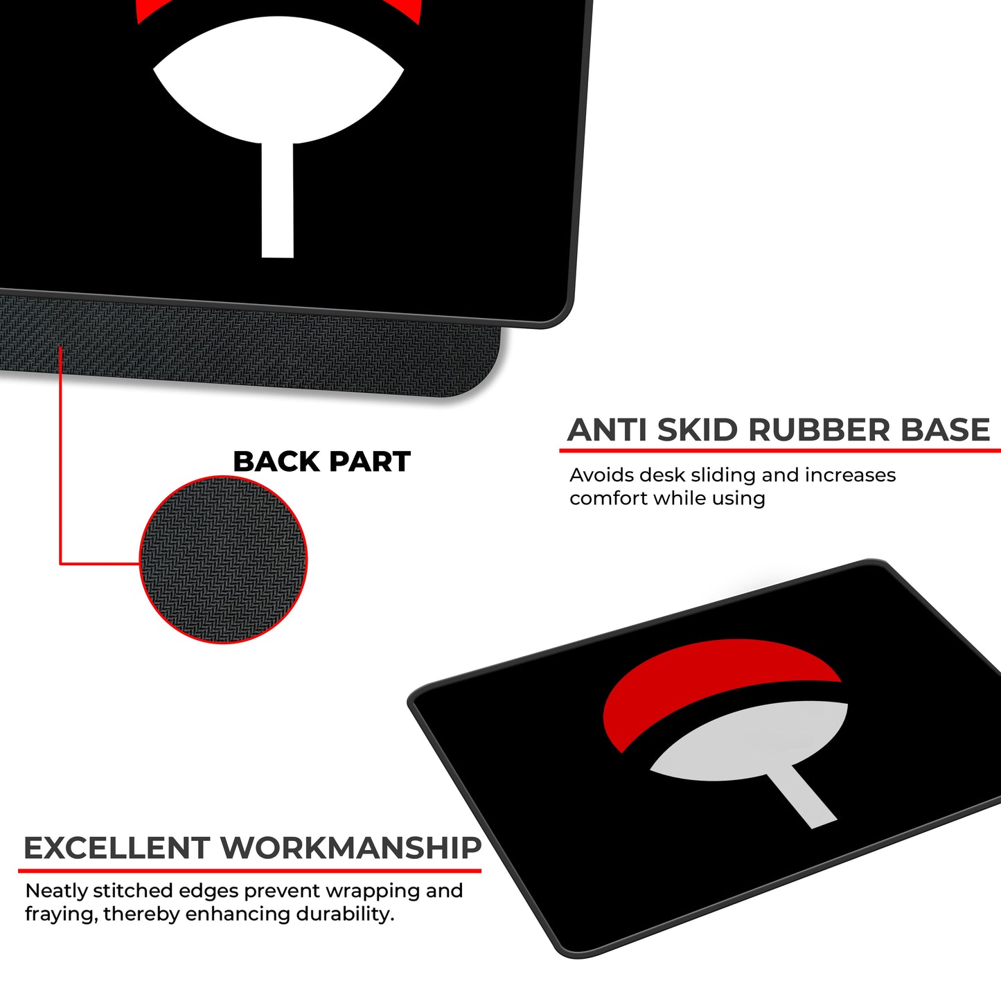 Uchiha Clan Crest - S Size Mousepad