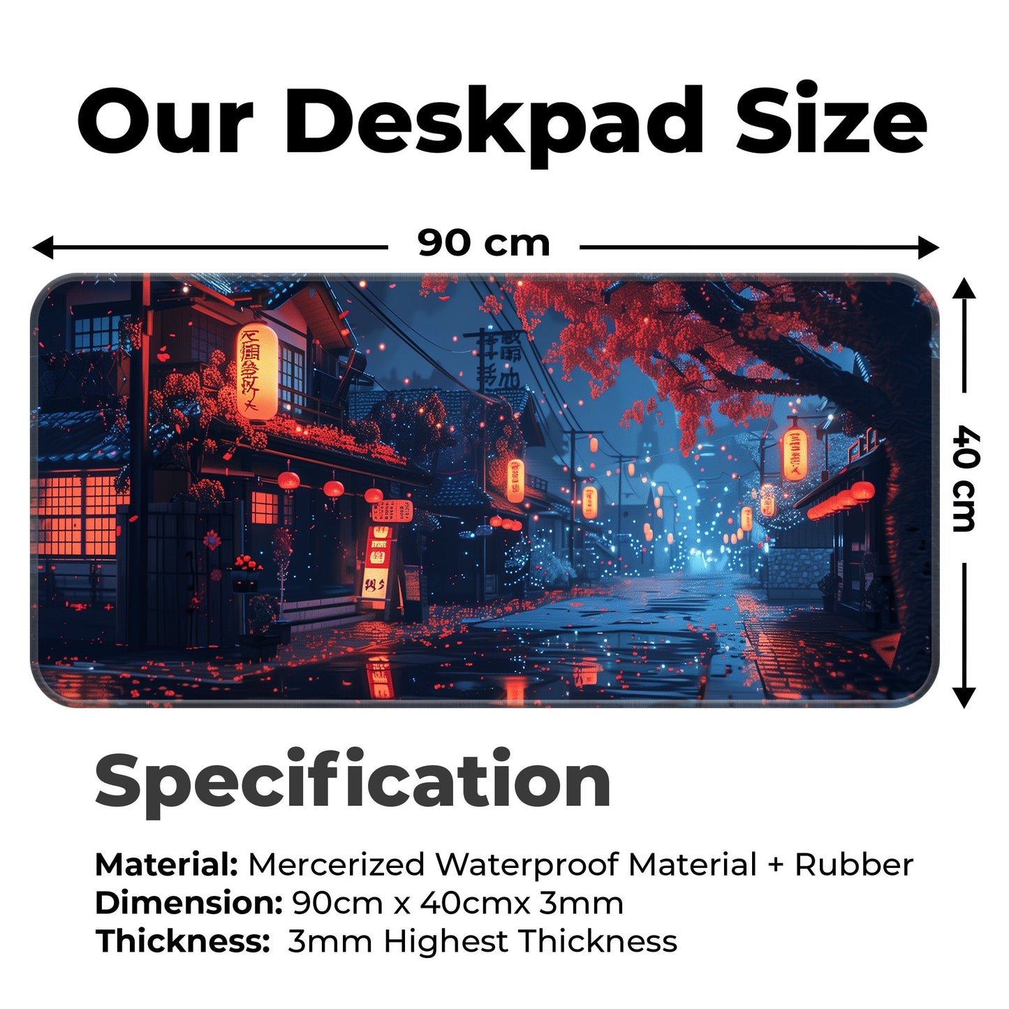 Japanese Night City - XXL Mousepad