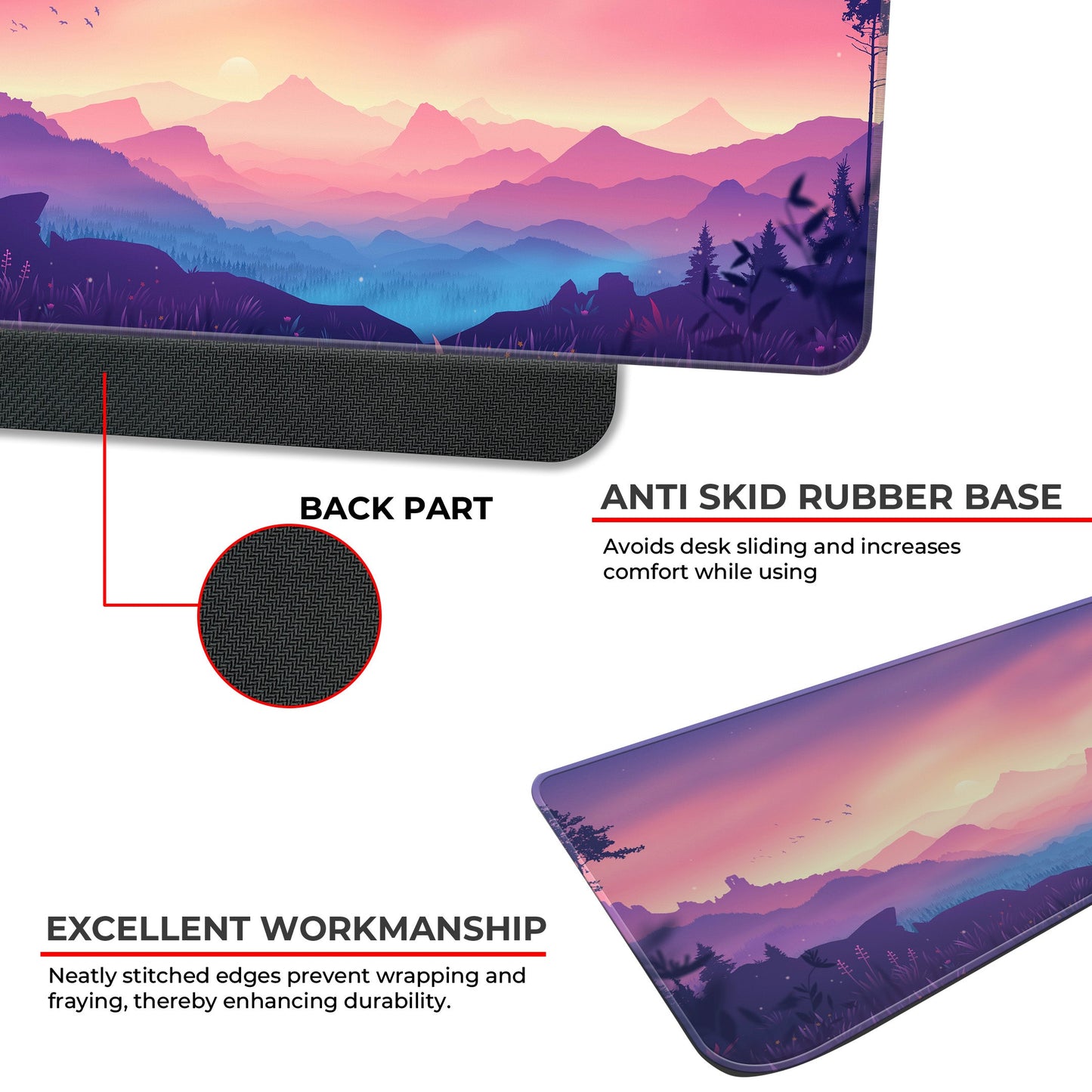Mountains Subtle - E-XL Mousepad