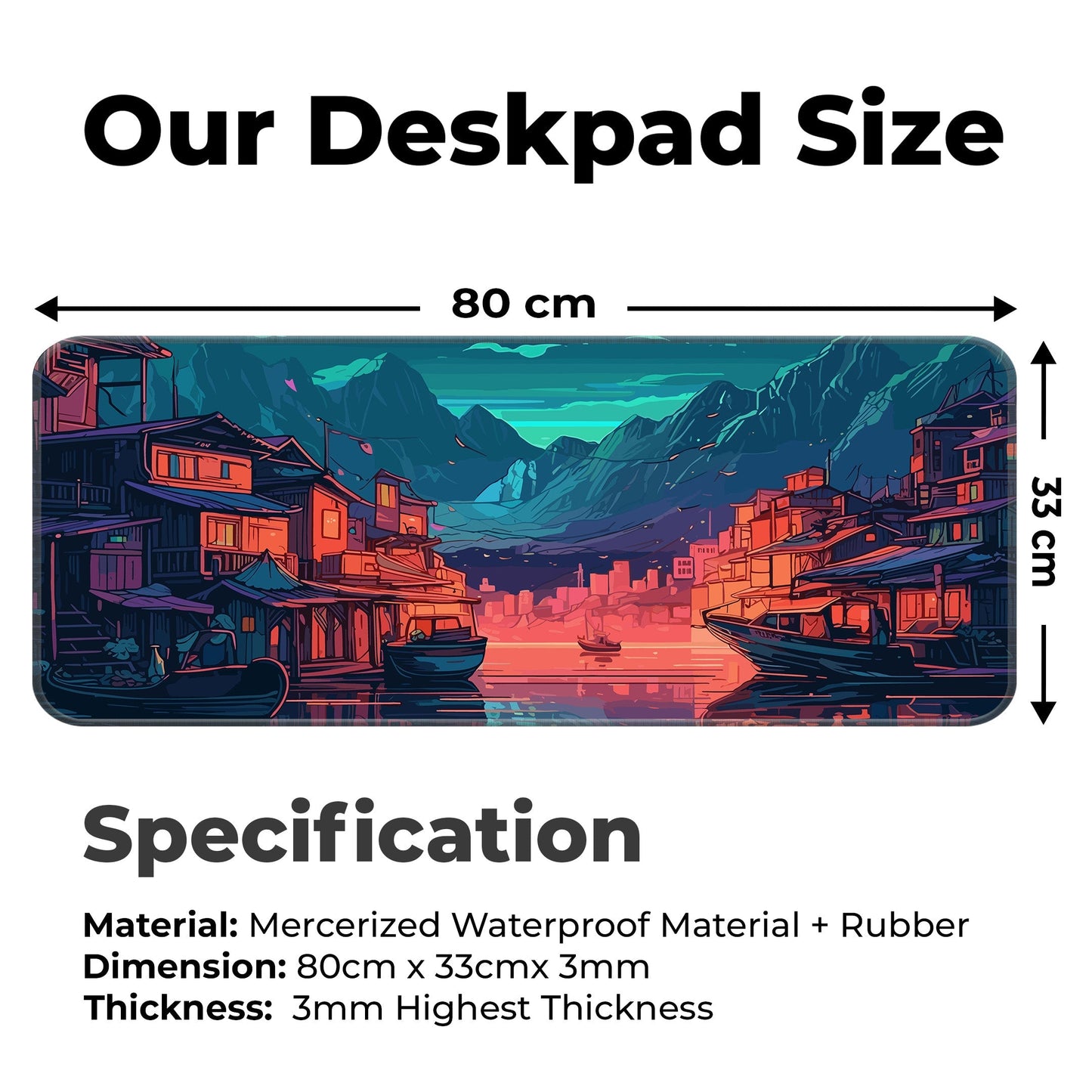 River Night City - E-XL Mousepad