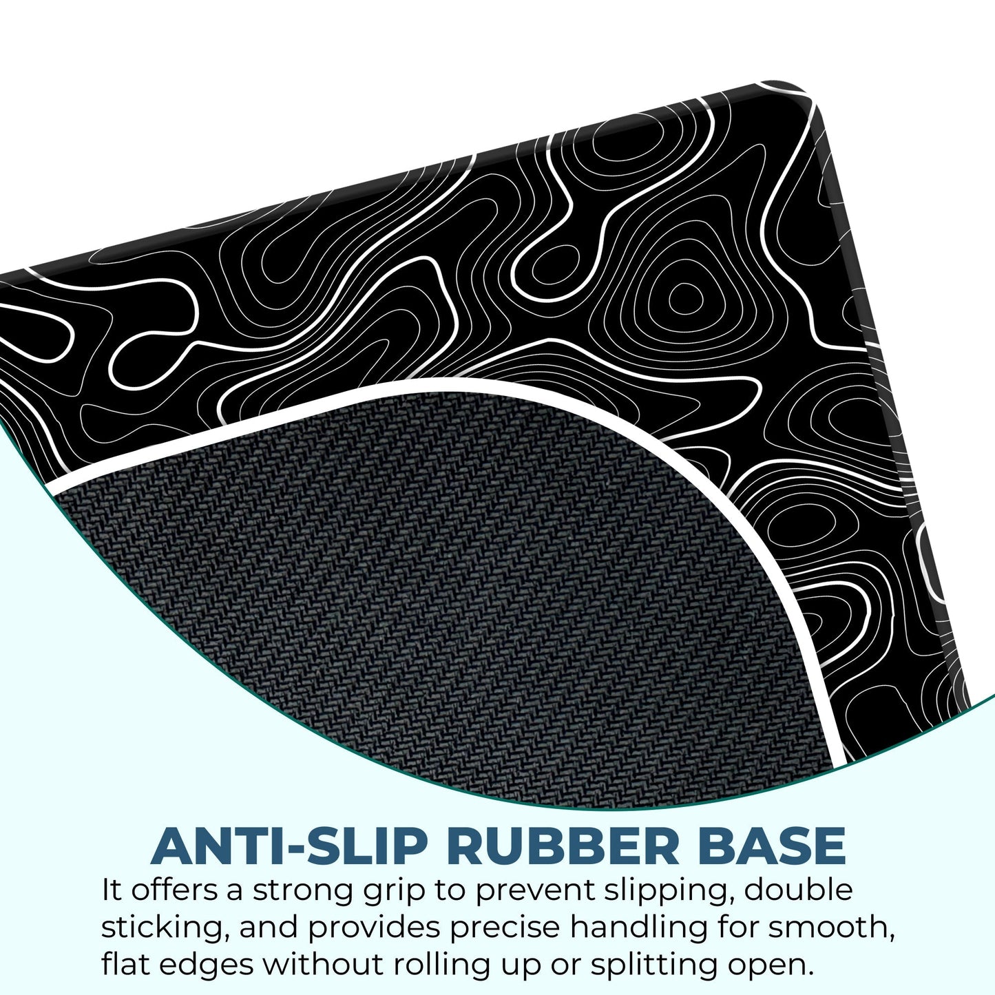 Black Topography - S Size Mousepad
