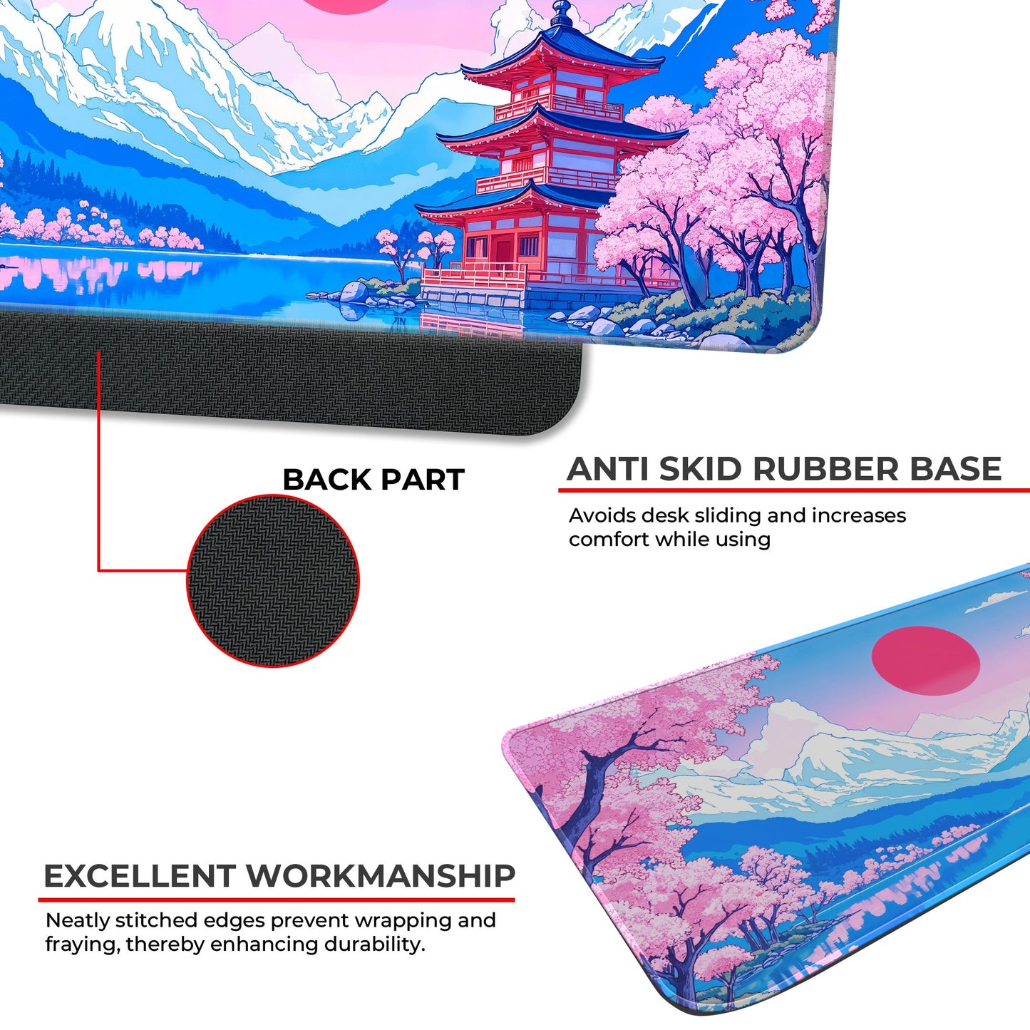 Japanese Temple - E-XL Mousepad