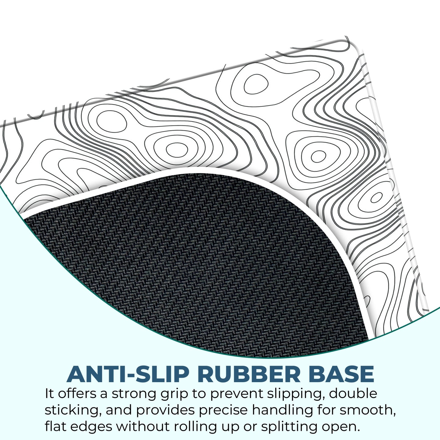 White Topography - S Size Mousepad