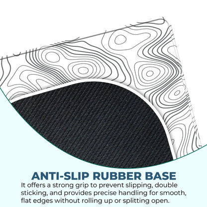 White Topography - S Size Mousepad