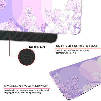 Sakura Circles - Lavender - XXL Mousepad