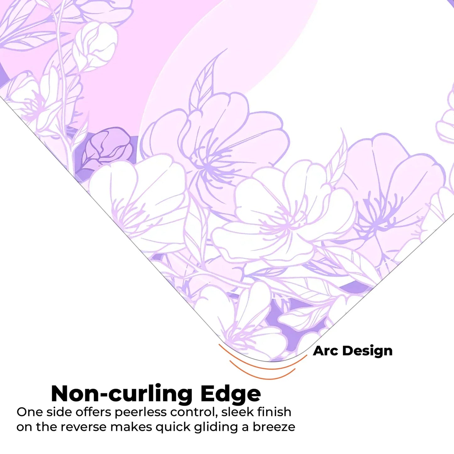 Sakura Circles - Lavender - E-XL Mousepad