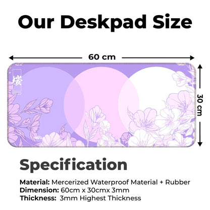 Sakura Circles - Lavender - XL Mousepad