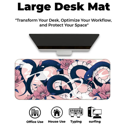 Sakura Snakes - Blue - XXL Mousepad