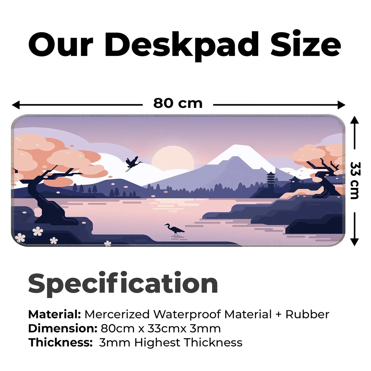 Mountains Art - Lavender - E-XL Mousepad