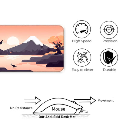 Mountains Art - Orange - XL Mousepad