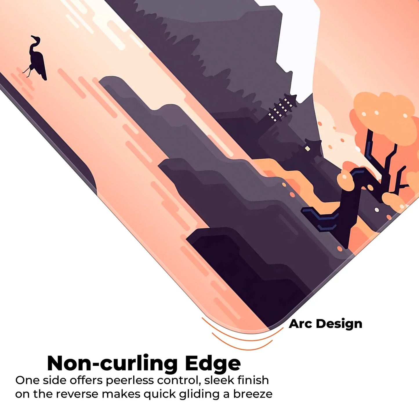 Mountains Art - Orange - XXL Mousepad