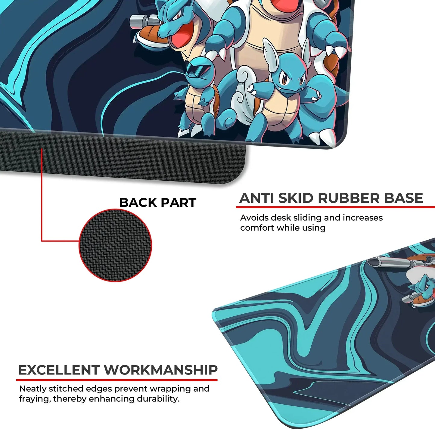 Squirtle Family - XL Mousepad