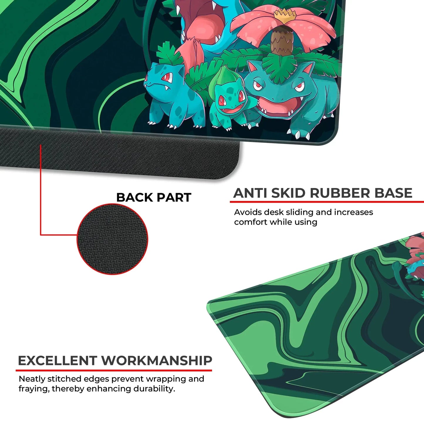 Bulbasaur Family - E-XL Mousepad