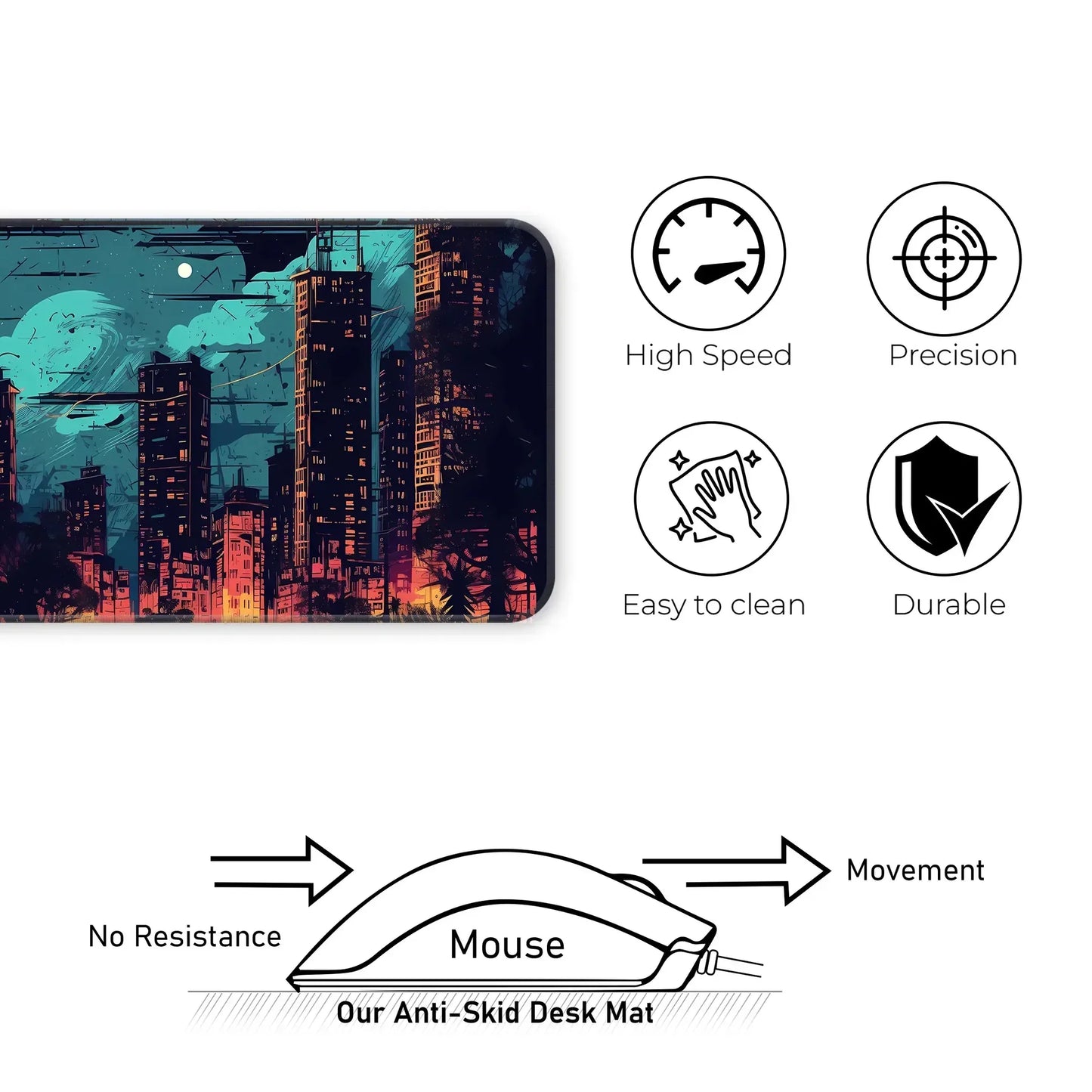 Modern Night City - E-XL Mousepad