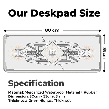 Minimal Keycap - Off White - E-XL Mousepad